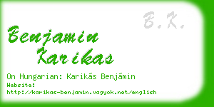 benjamin karikas business card
